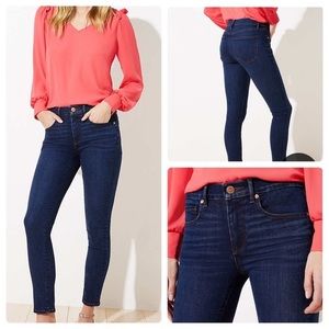 LOFT Plus Slim Pocket Skinny Crop Jeans in Orchard Blue Wash - new size 12